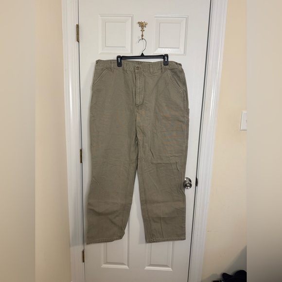 Carhartt pants 44x34 dungaree loose original fit tan green - Picture 1 of 6